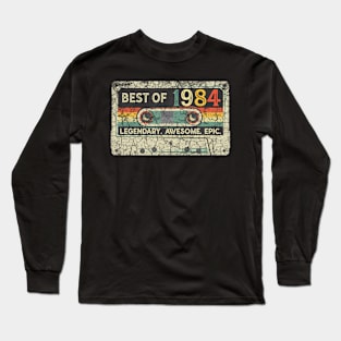 Vintage 1984 Limited Edition Cassette Tape 38th Birthday Long Sleeve T-Shirt